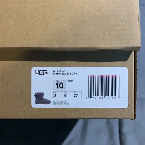 UGG Mini Bailey Bow II Platform Boots Grey Bailey Bow 2s Woman’s Size 10